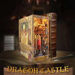 (Sold Out) Dragon Castle 3D Wooden Puzzle Book Nook
