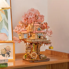 Sakura Tree House – DIY 3D Wooden Puzzle Kit